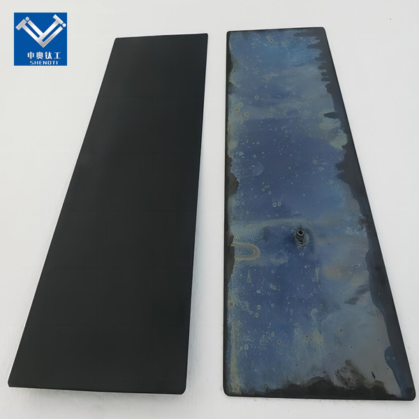 Titanium anode for aluminum foil conversion